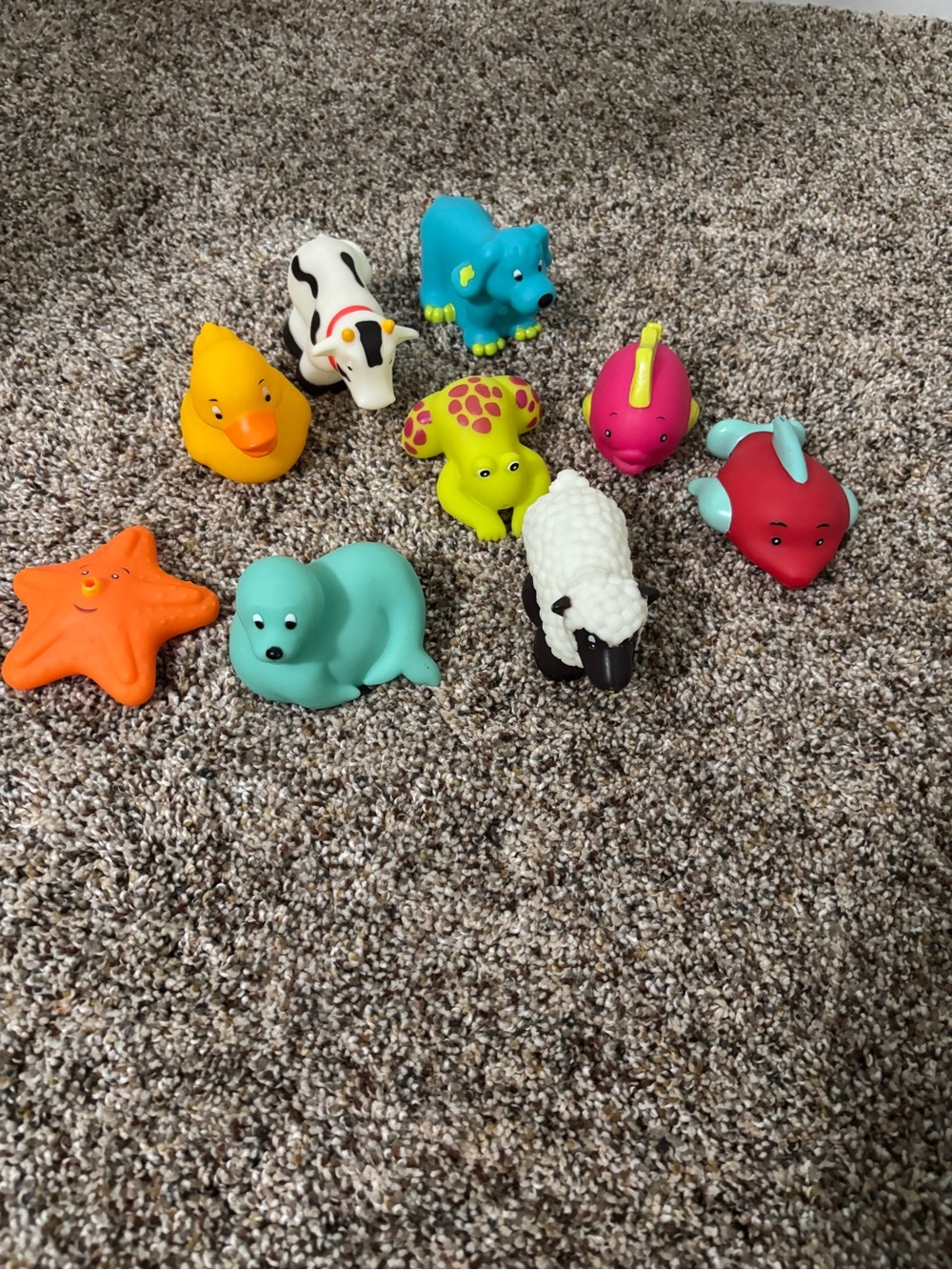 Set of 9 Animal Bath Squirters